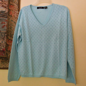 NWOT CRYSTAL KOBE BLUE SWEATER
